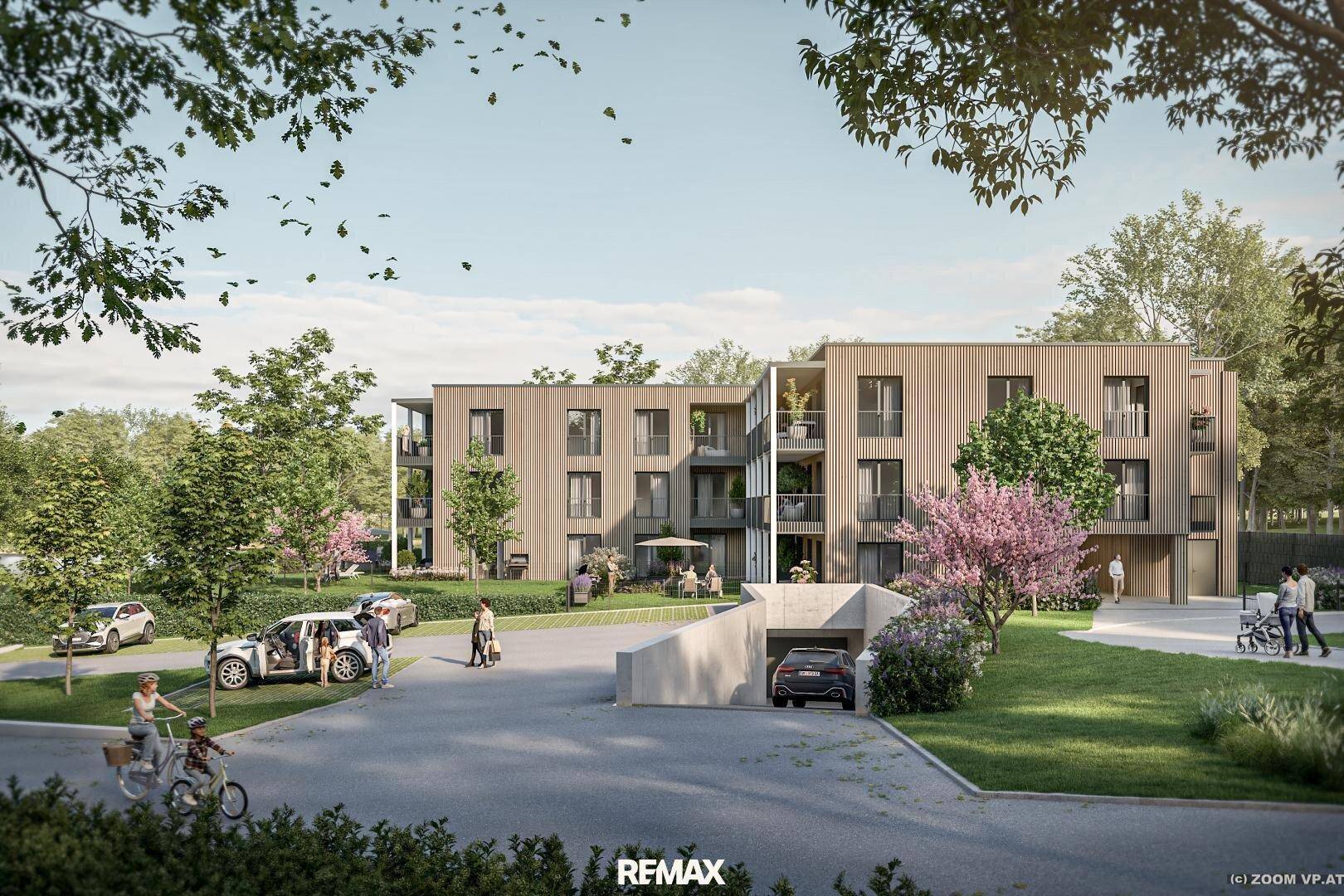 Rendering Richtung Tiefgaragenabfahrt