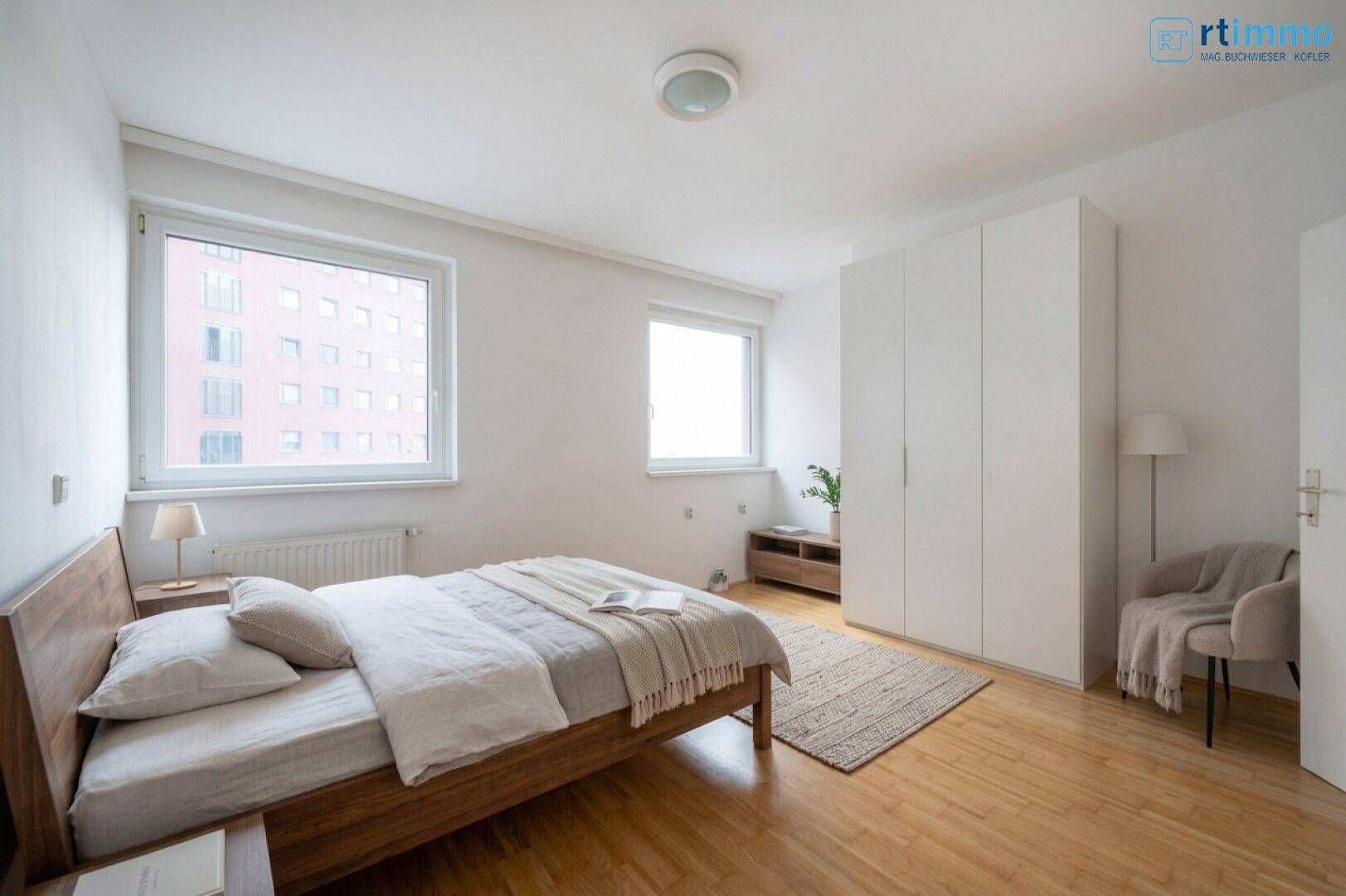 AVANT-GARDE ARCHITEKTUR COOP HIMMELBLAU: 3,5 ZIMMERWOHNUNG mit riesiger Loggia und Fernblick - Mehr