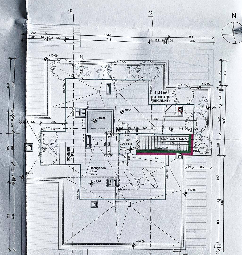 Plan Dachterrasse / Roof Terrace