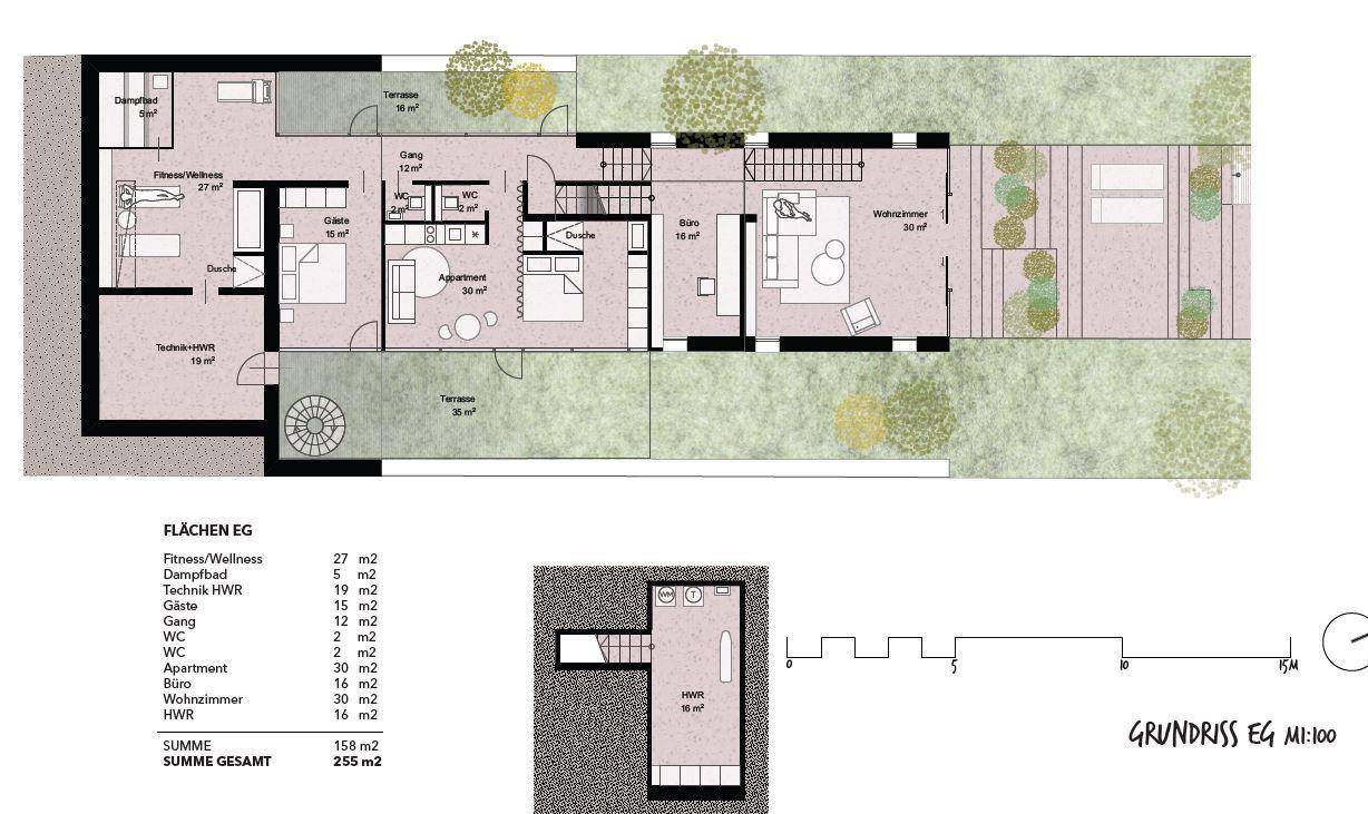 Plan Gartengeschoss