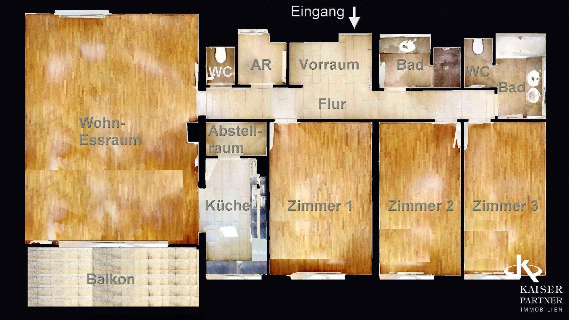 Raumaufteilungsskizze