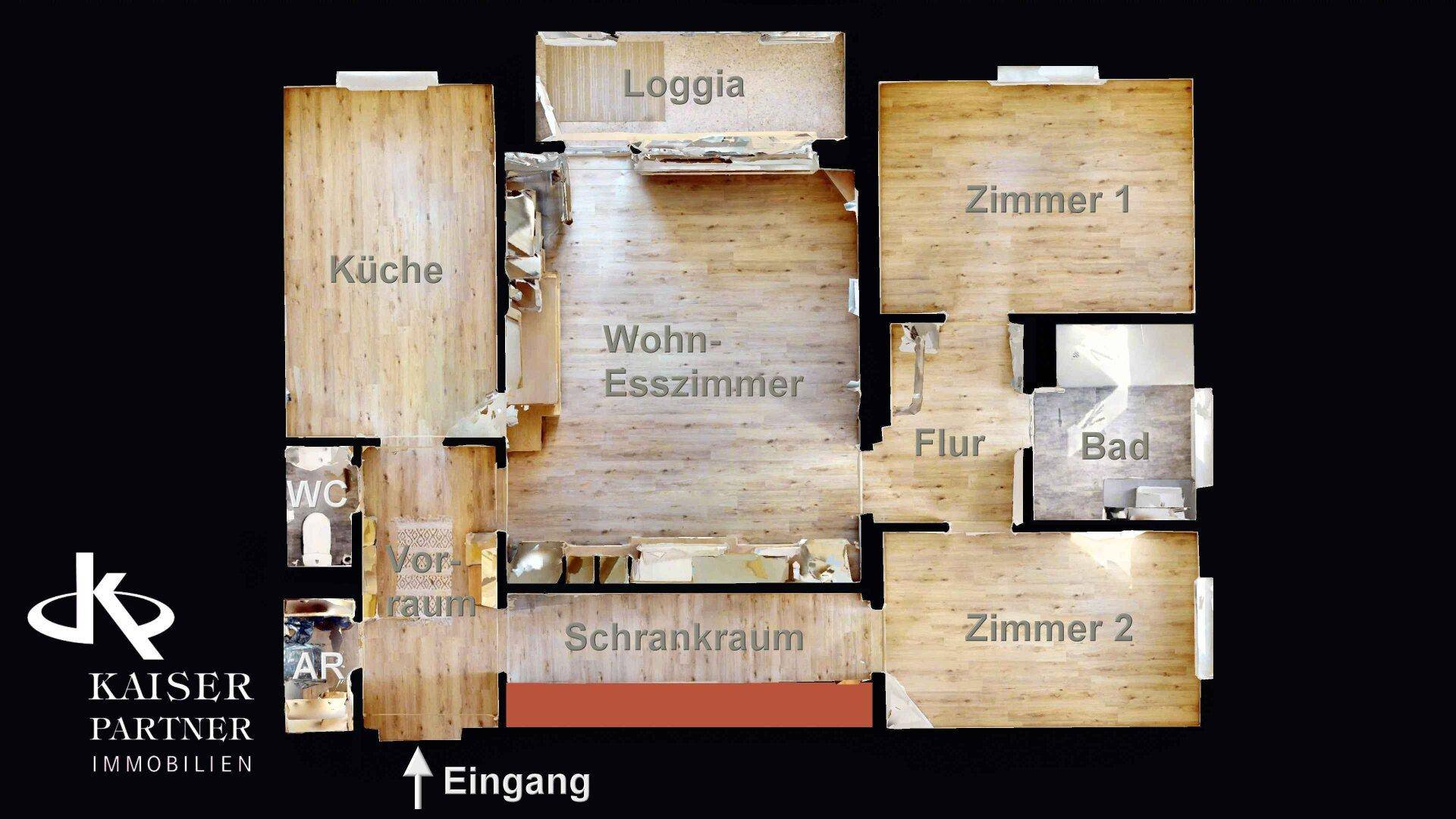 Raumaufteilungsskizze