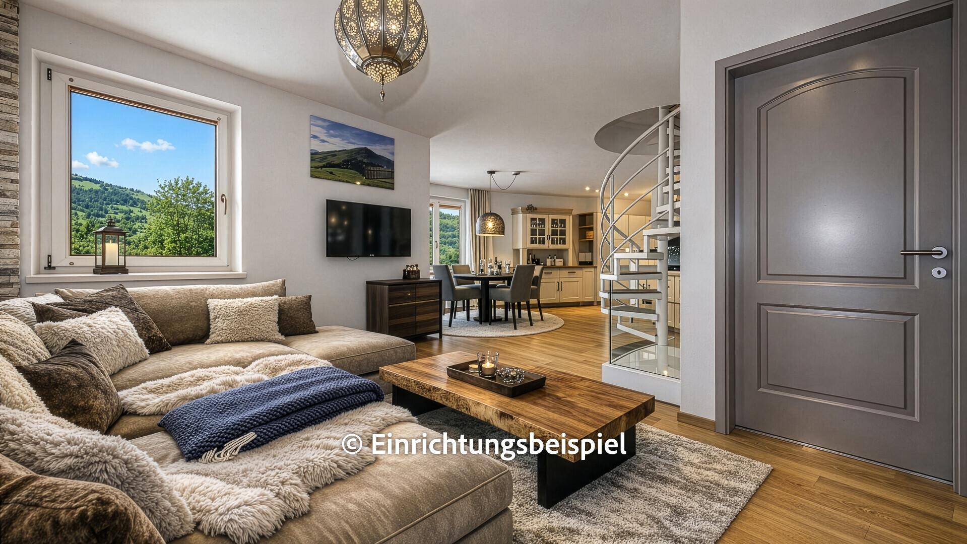 Dachgeschosswohnung mit Turmzimmer und Panorama-Ausblick - Mehr