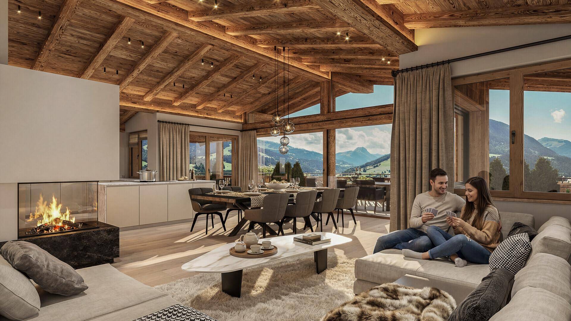 KITZIMMO-Luxuswohnungen in Top-Sonnen-Ruhelage kaufen - Immobilien Kirchberg.