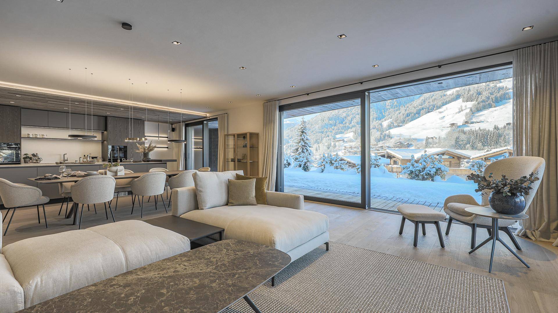 KITZIMMO-Neubauwohnung am Skilift kaufen - Immobilien Kirchberg Tirol.