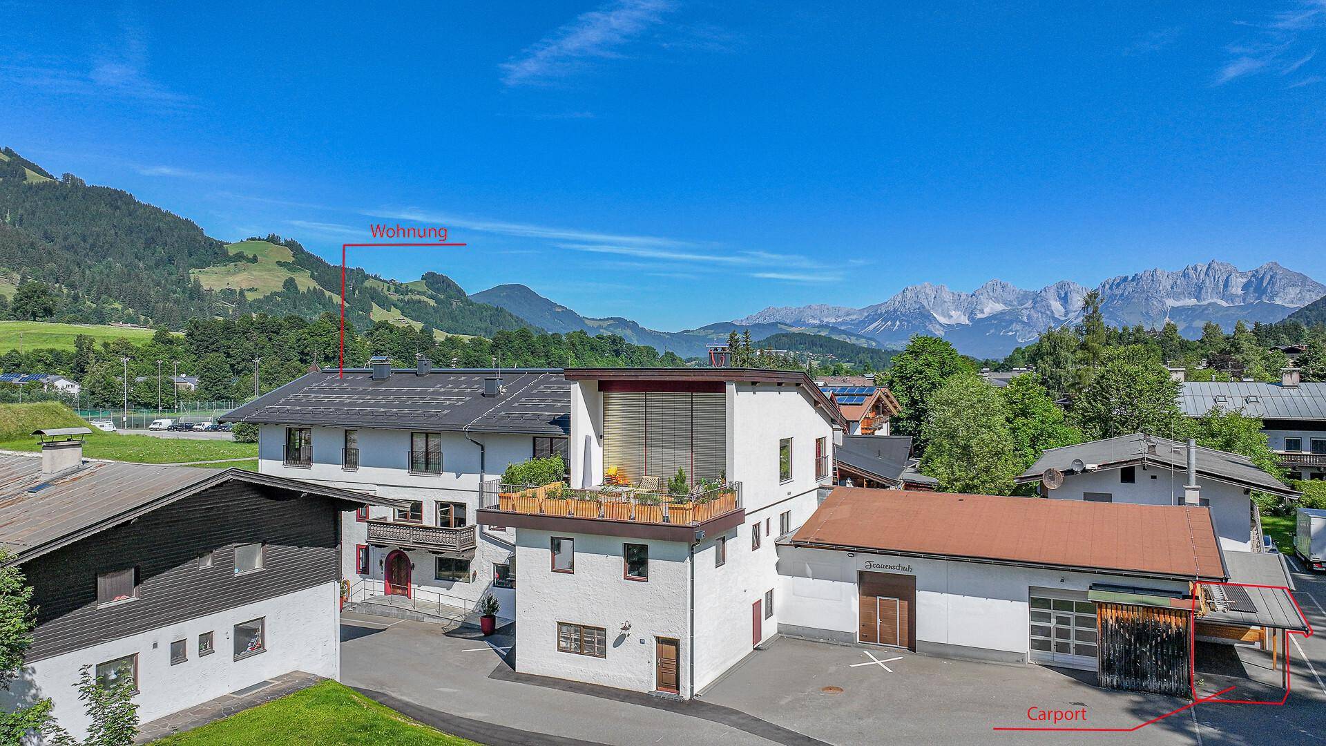 KITZIMMO-Exklusives Penthouse mit Panoramablick mieten - Immobilien Kitzbühel.