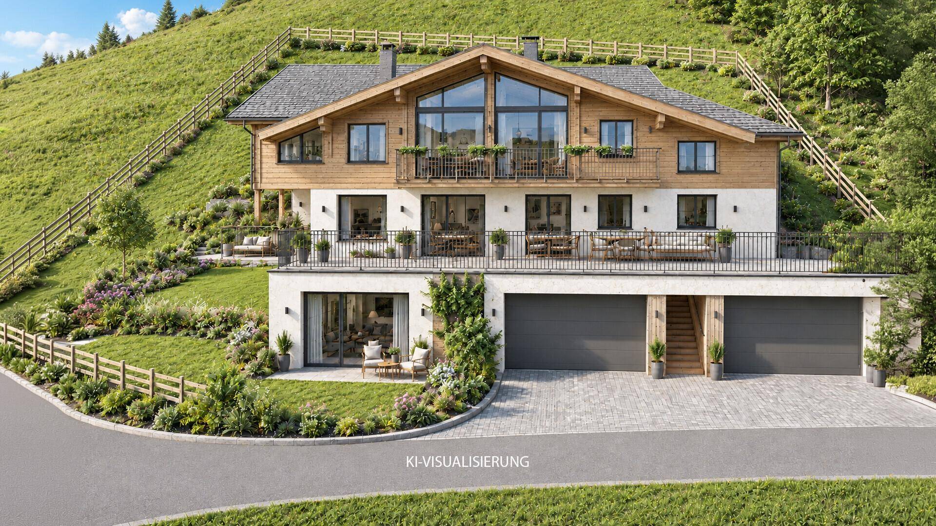 KITZIMMO-Landhaus mit Weitblick in sonniger Ruhelage - Immobilien Kirchberg kaufen.