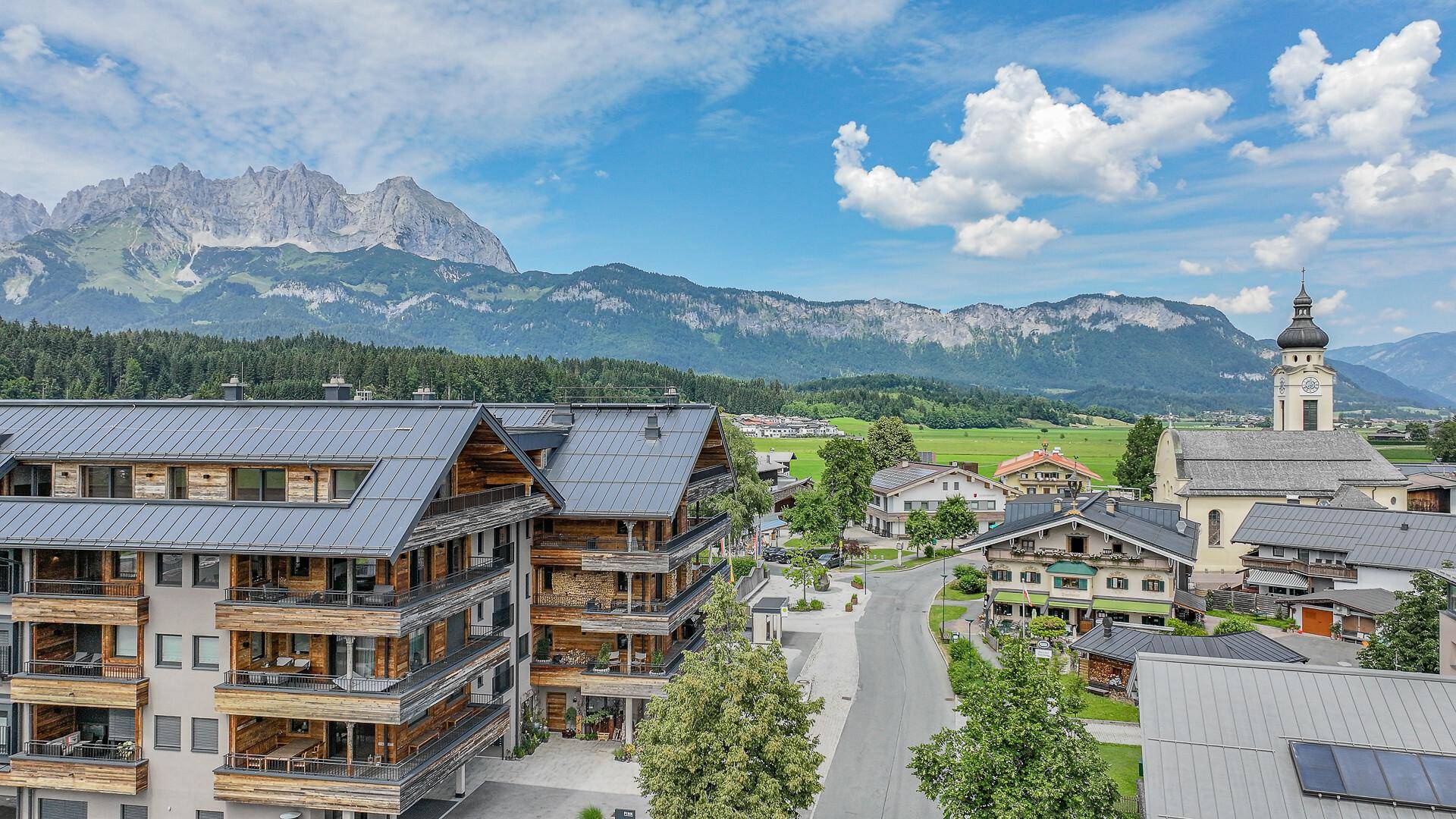 KITZIMMO-exklusive Wohnung mit Kaiserblick Immobilien Oberndorf Tirol.