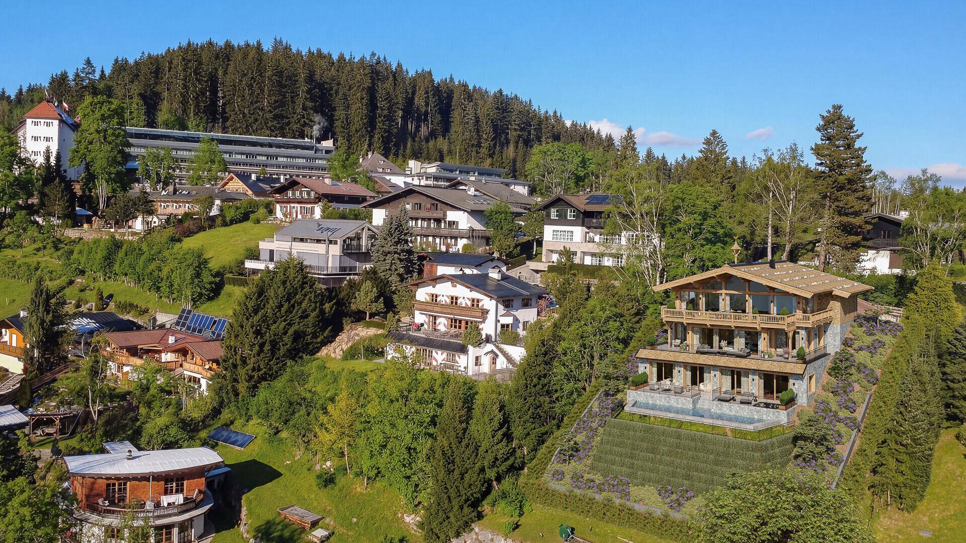 KITZIMMO-Grundstück mit Baugenehmigung in einzigartiger Toplage am Lebenberg - Immobilien Kitzbühel.