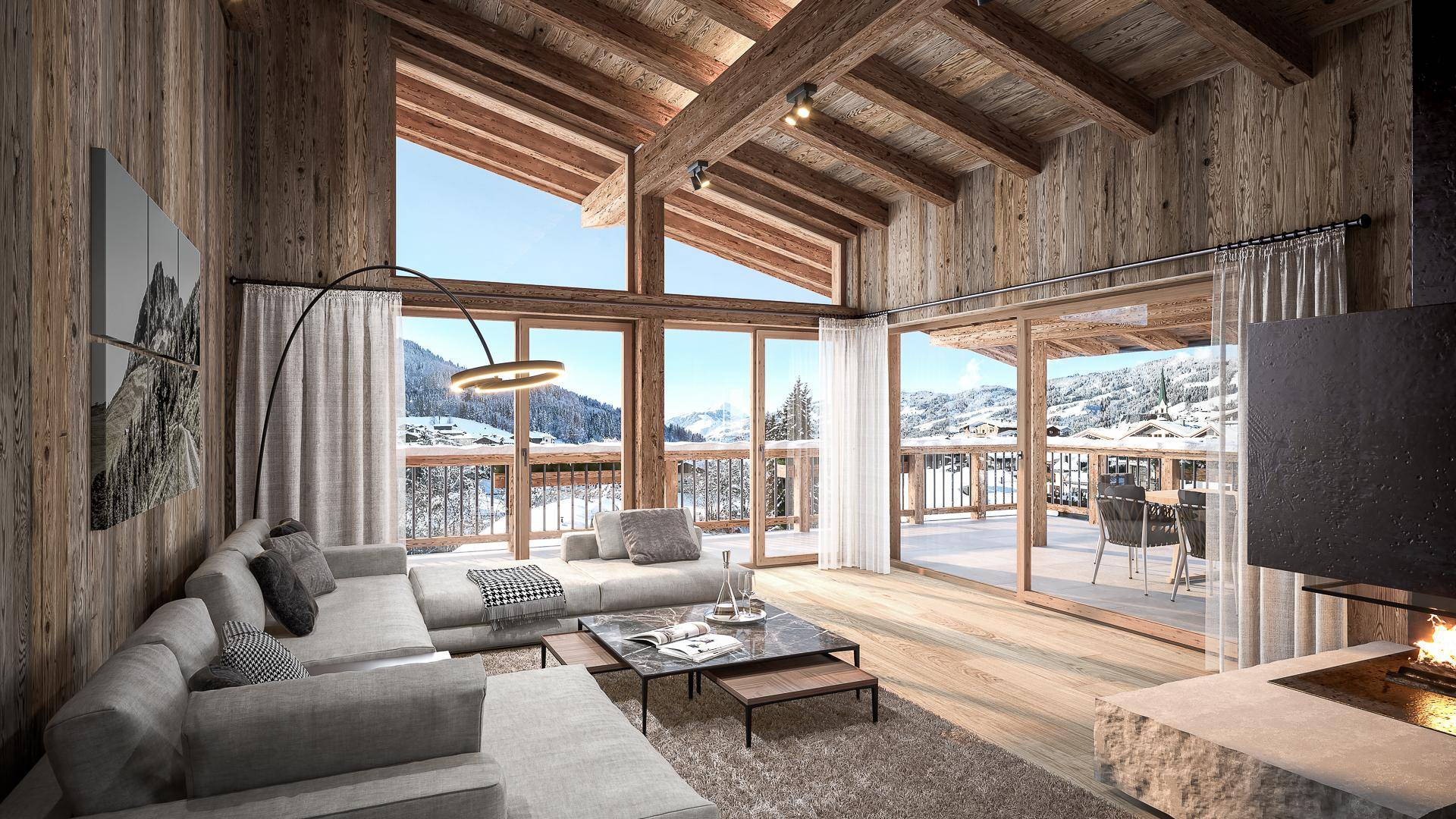 KITZIMMO-Exklusives Neubau-Penthouse mit Ski/in-Ski/out - Immobilien Kirchberg.