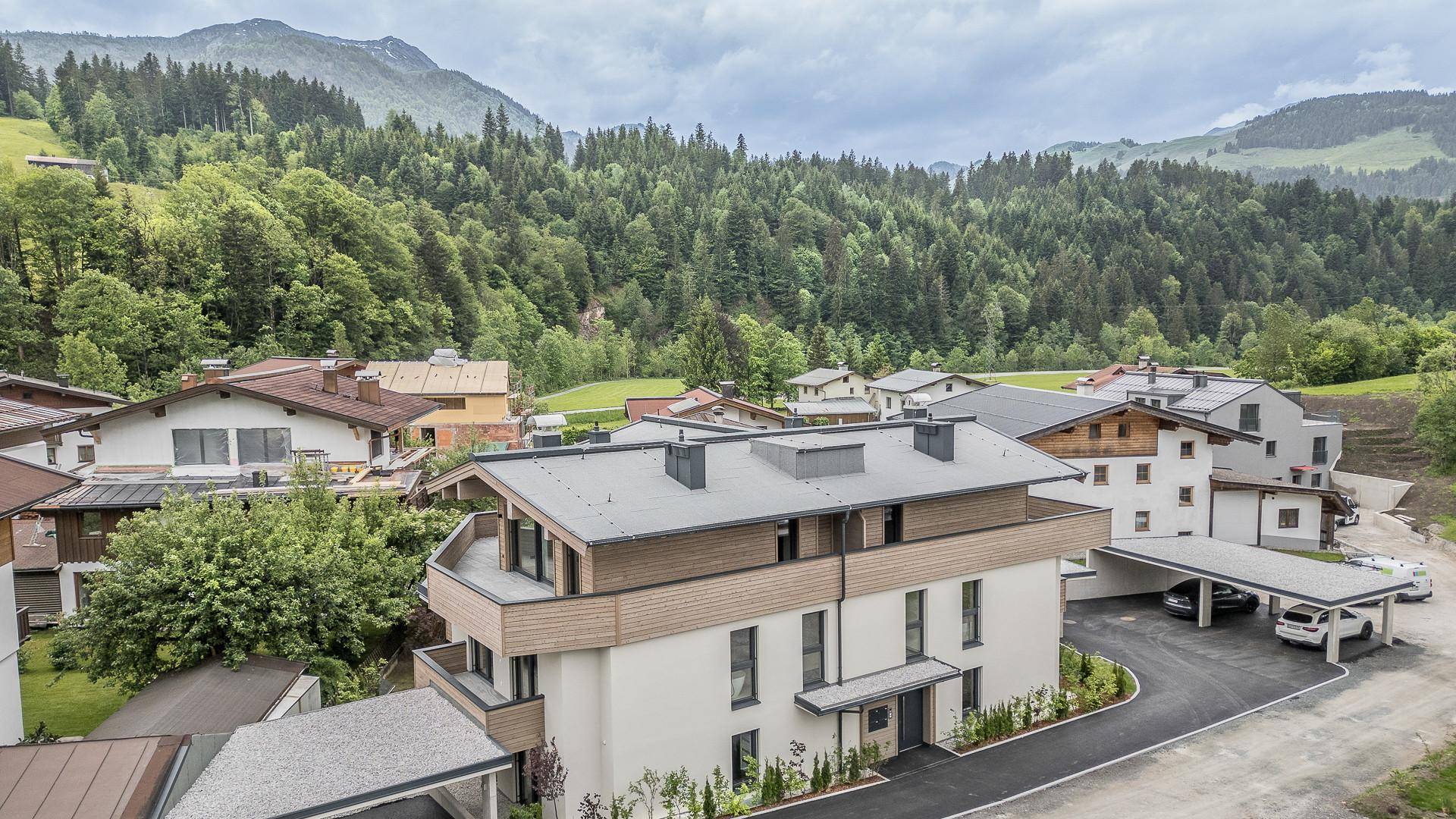 KITZIMMO-Neubau-Gartenwohnung kaufen - Immobilien Fieberbrunn Tirol.