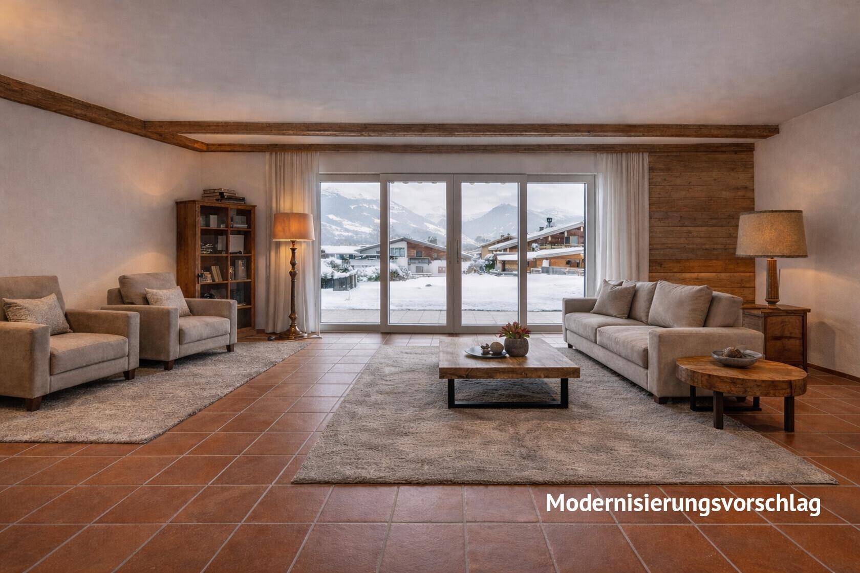KITZIMMO-Domizil mit Potenzial in zentrumsnaher Ruhelage - Ski Out - Immobilien Kitzbühel.