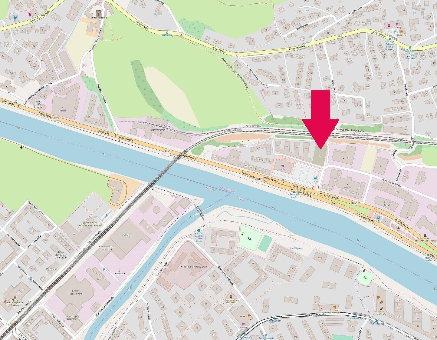 Mühlau Map_Pfeil
