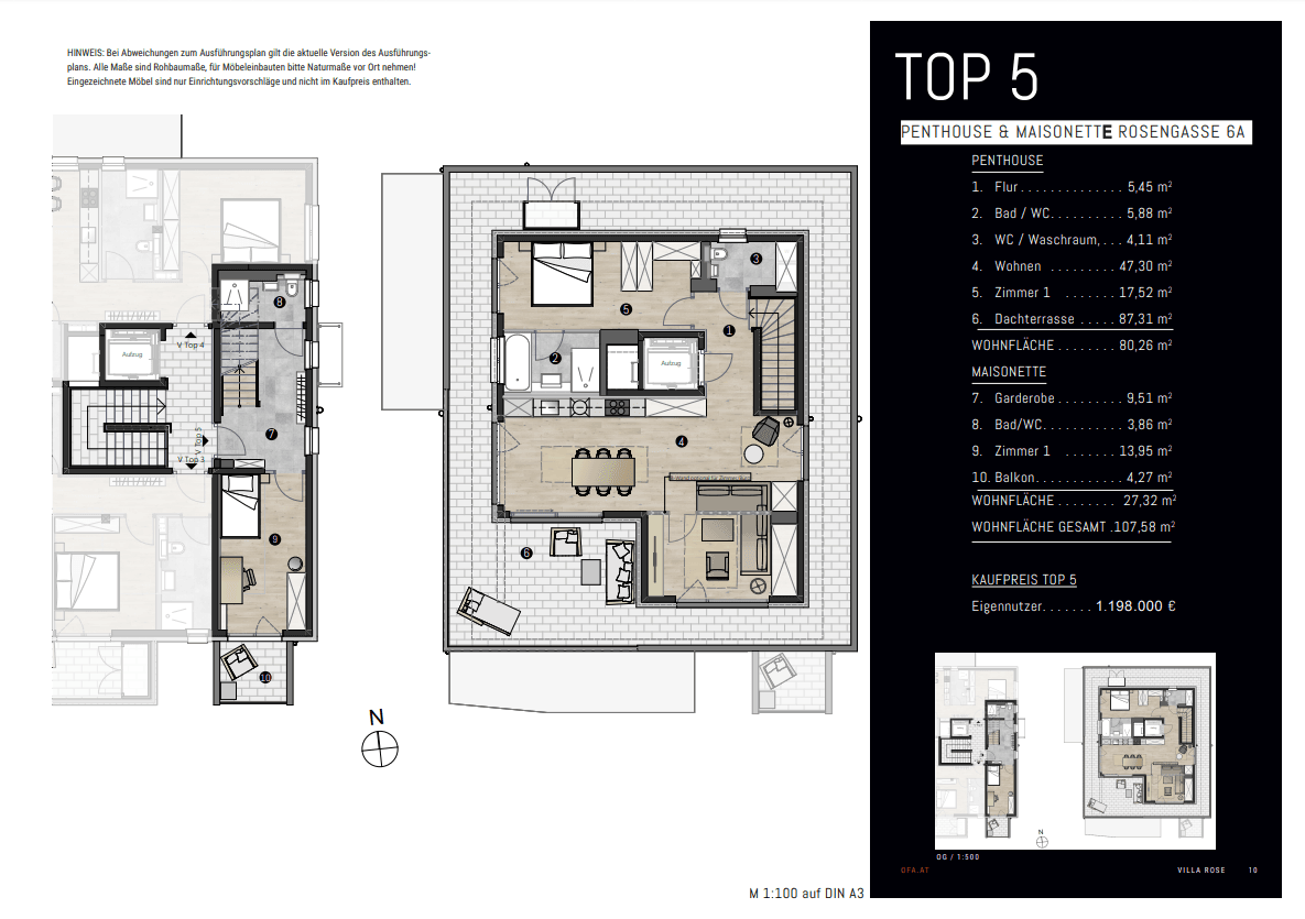 Grundriss Variante Maisonette