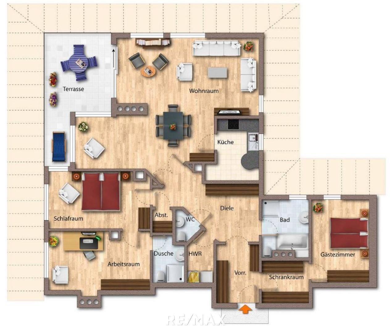 Grundriss als schematische Darstellung