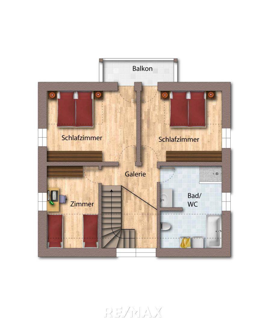 OG_Grundriss als schematische Darstellung_möbliert