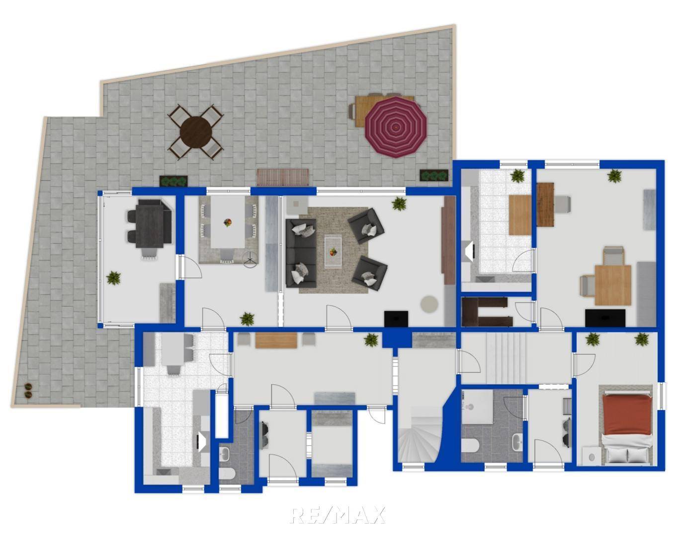 Grundriss EG als schematische Darstellung