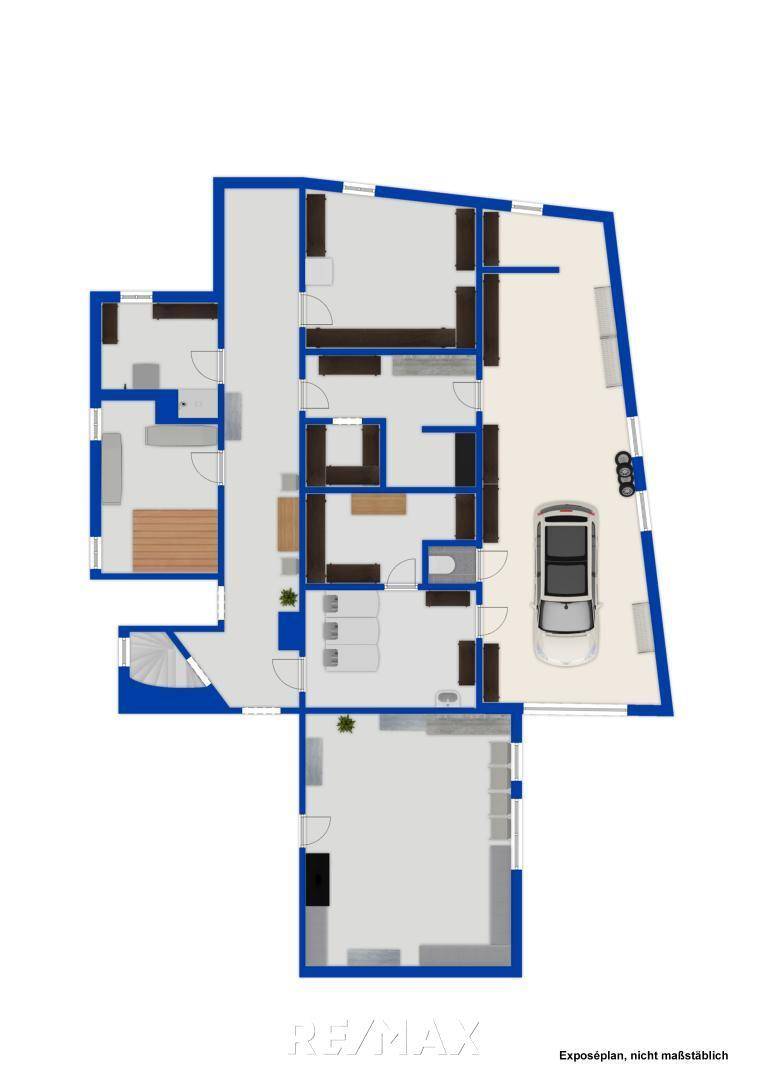 Grundriss UG als schematische Darstellung