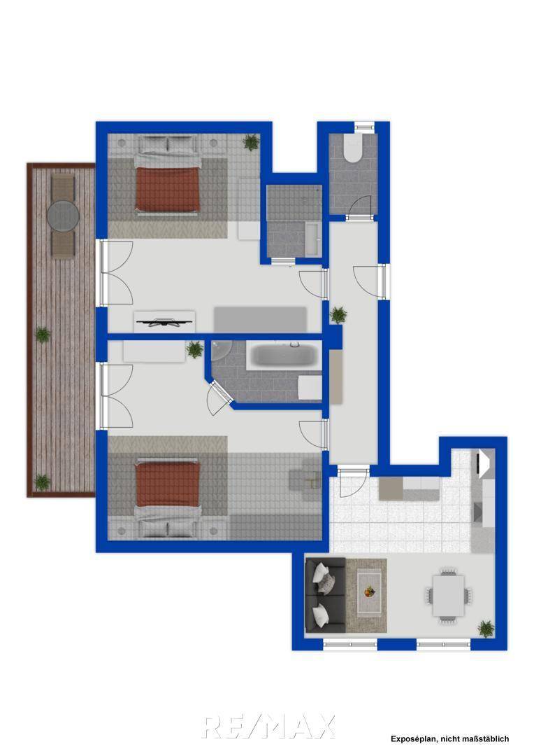 Grundriss als schematische Darstellung