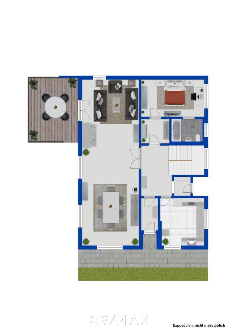 Grundriss als schematische Darstellung EG