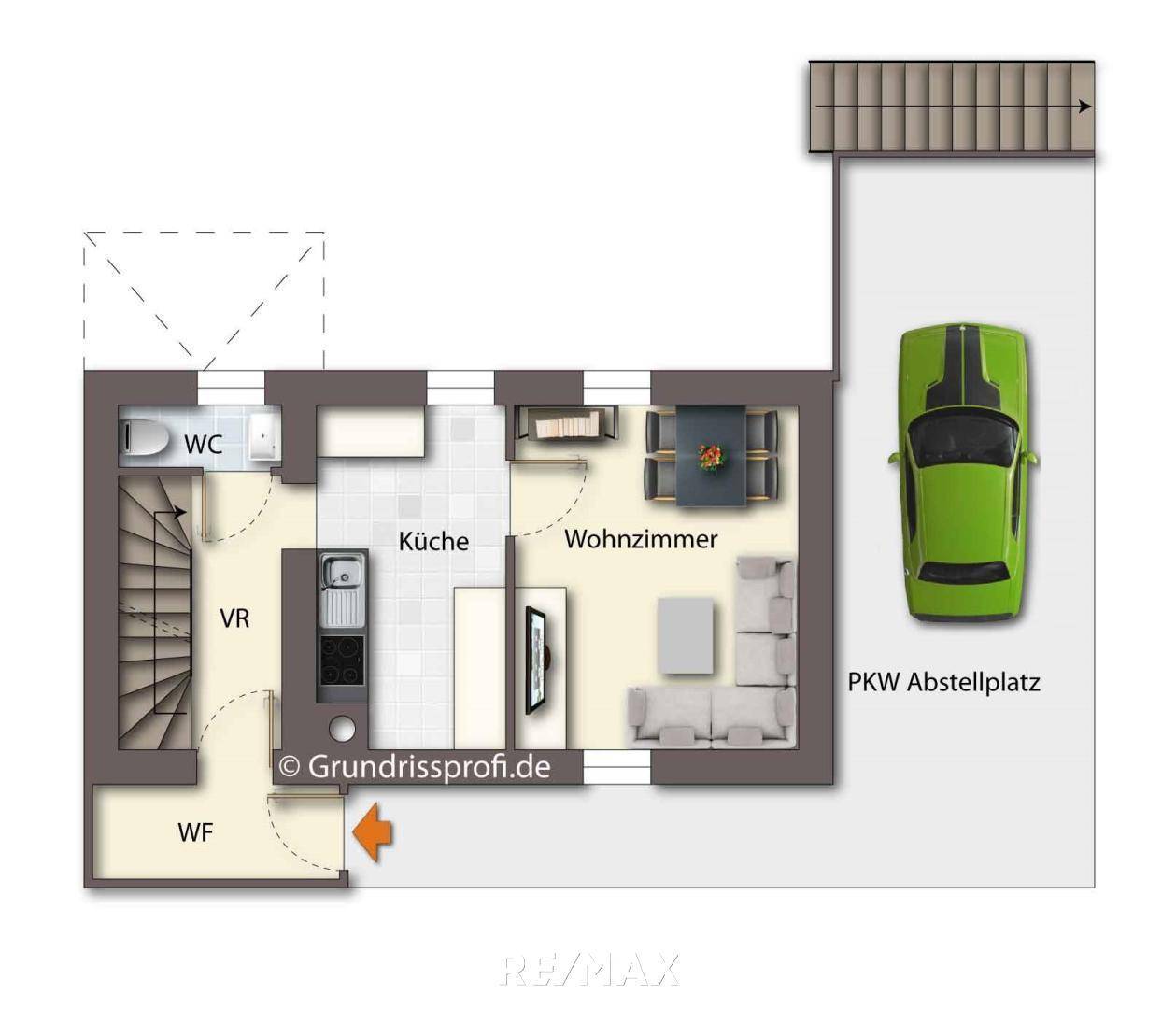 EG als schematische Darstellung möbliert