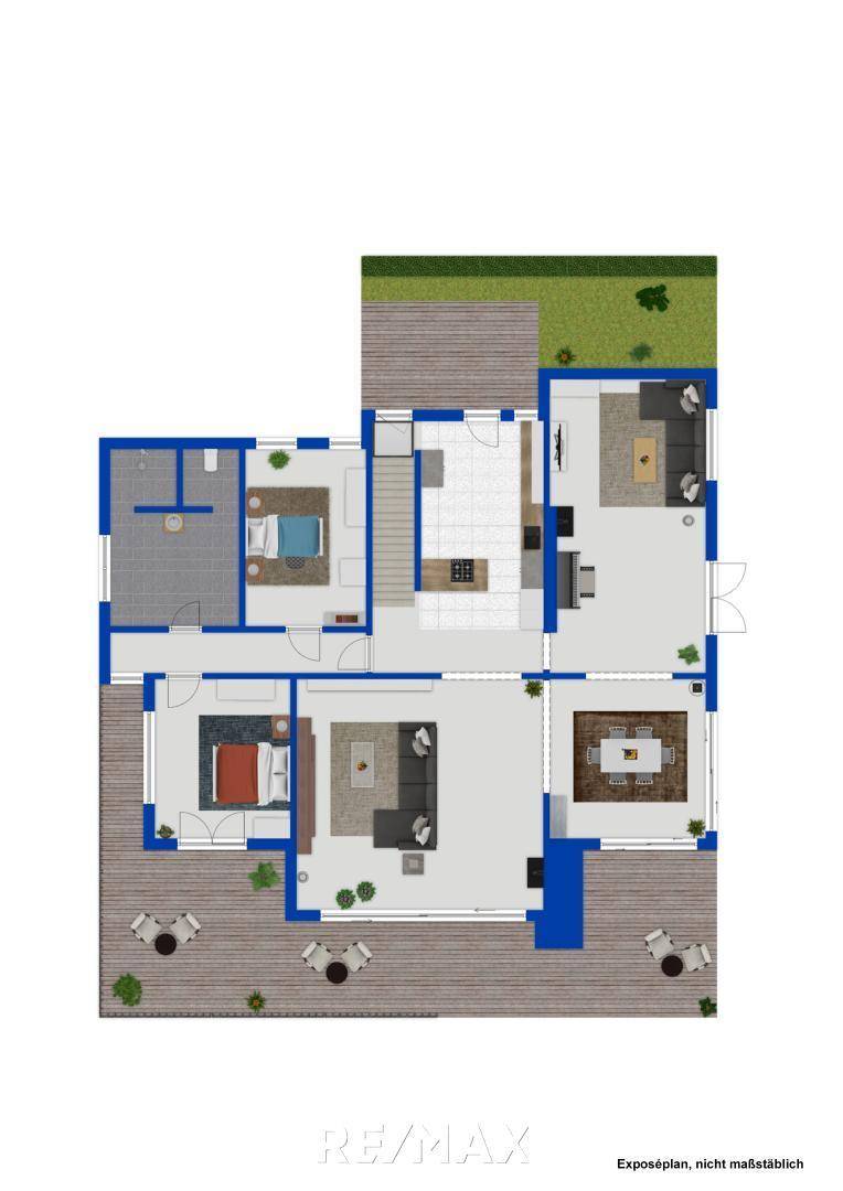 Grundriss EG als schematische Darstellung