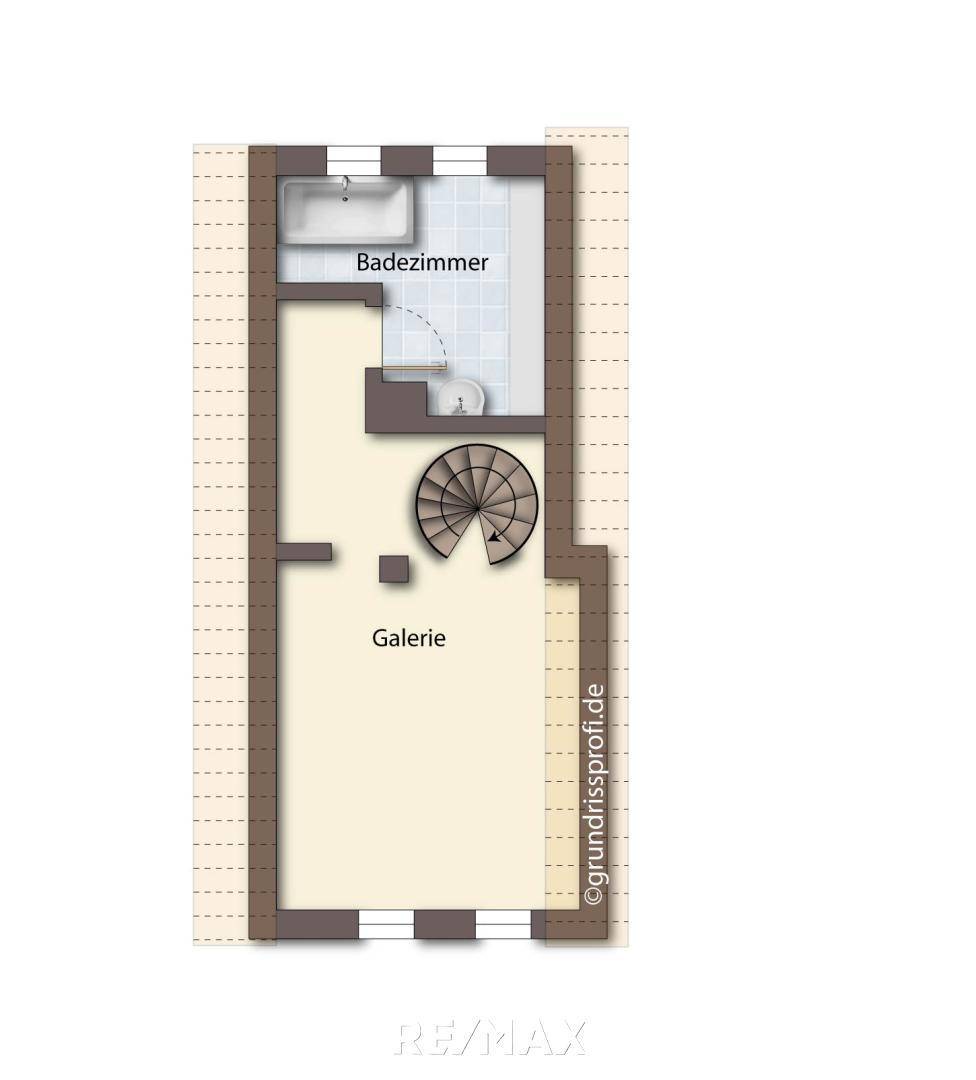 Galerie als schematische Darstellung unmöbliert