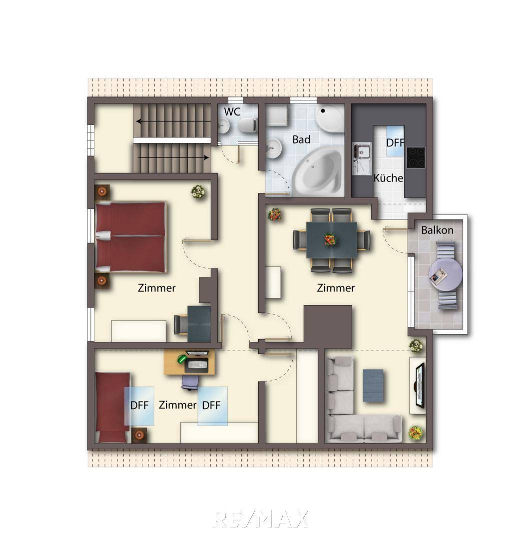 Grundriss als schematische Darstellung