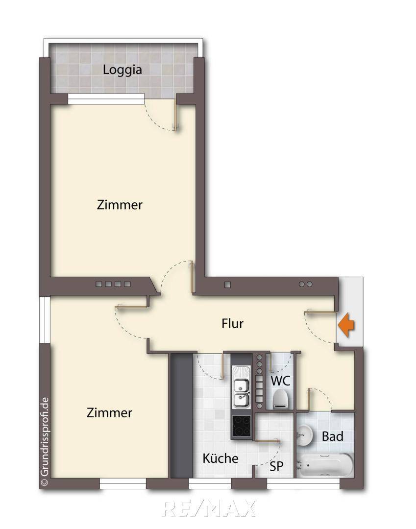 Grundriss als schematische Darstellung_unmöbliert