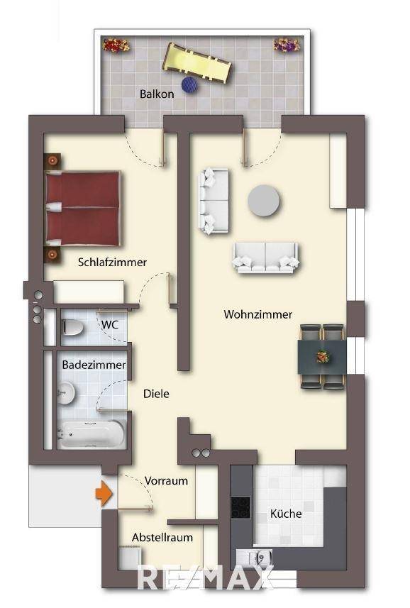 Grundriss als schematische Darstellung