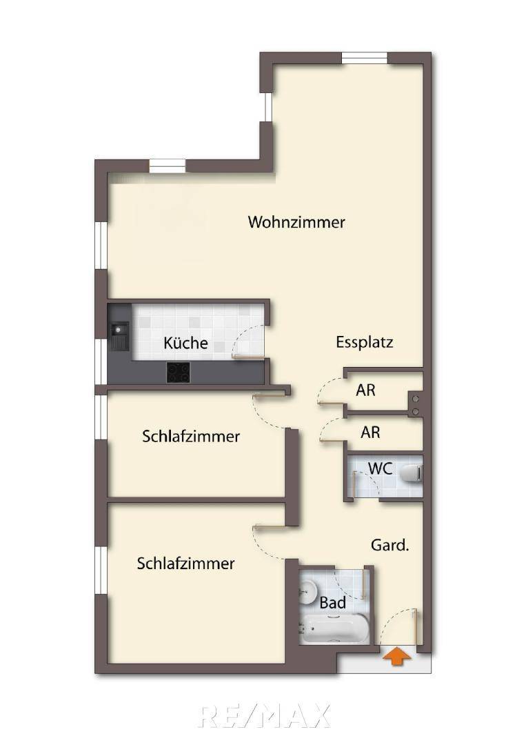 Grundriss als schematische Darstellung_unmöbliert