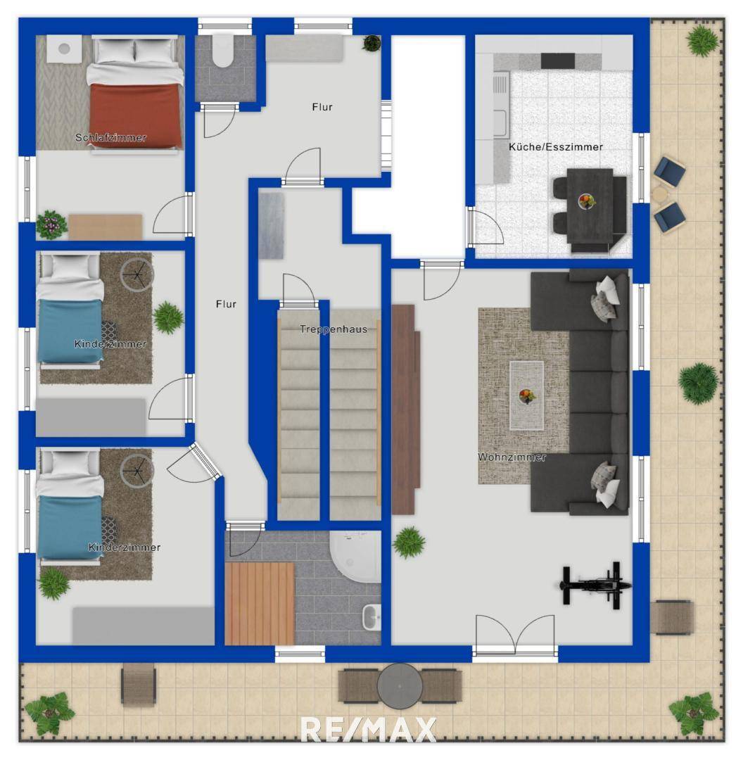 OG Grundriss als schematischer Darstellung