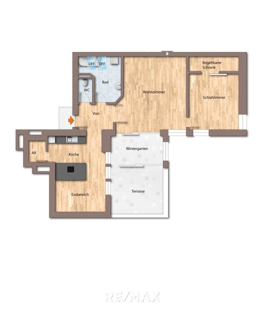 Grundriss als schematische Darstellung_unmöbliert