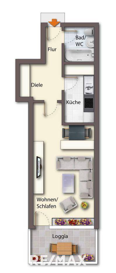 Grundriss möbliert