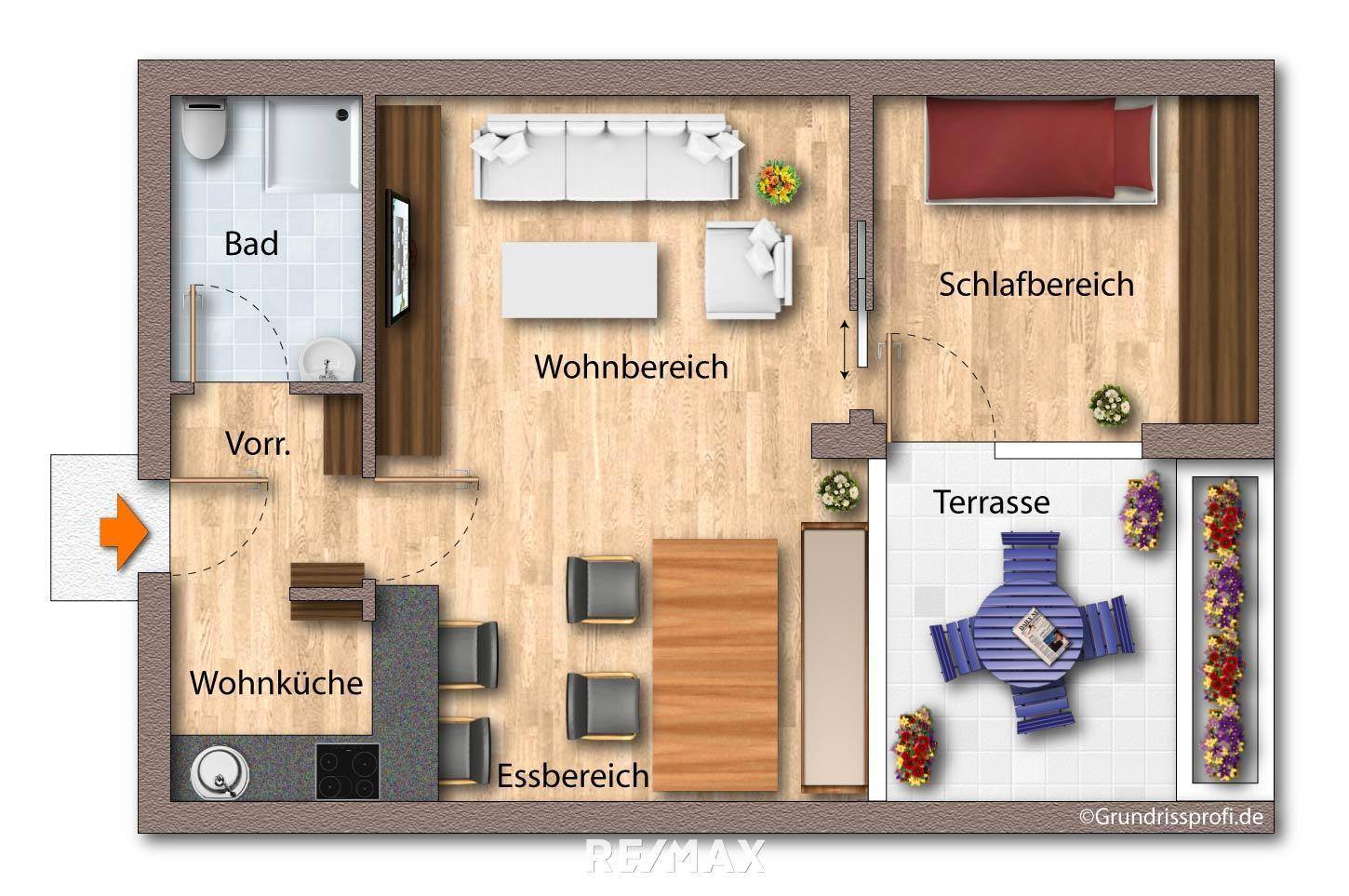 Vorschlag für optionale Raumaufteilung
