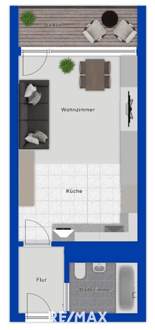 Grundriss als schematische Darstellung möbliert_2
