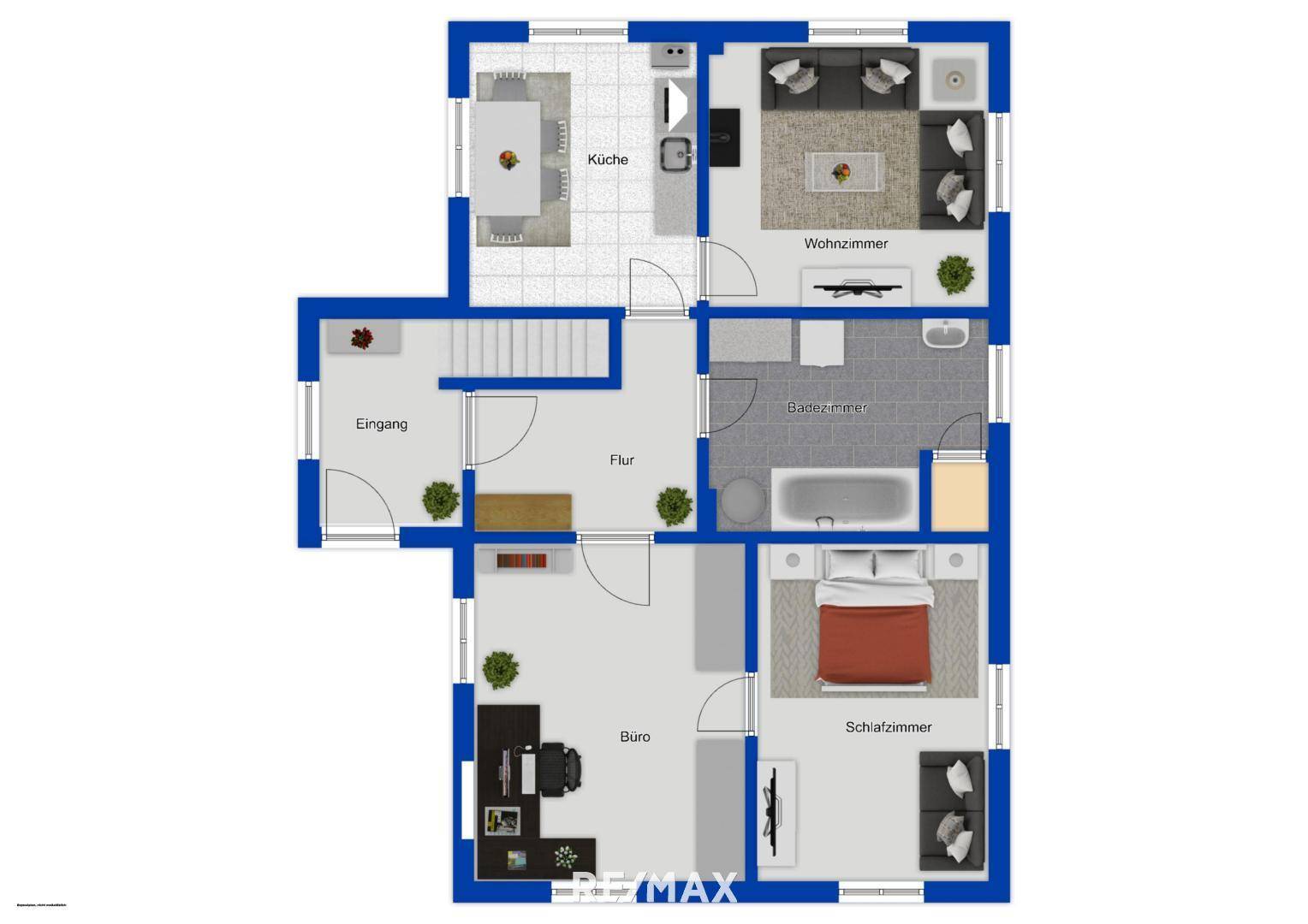 Grundriss EG als schematische Darstellung
