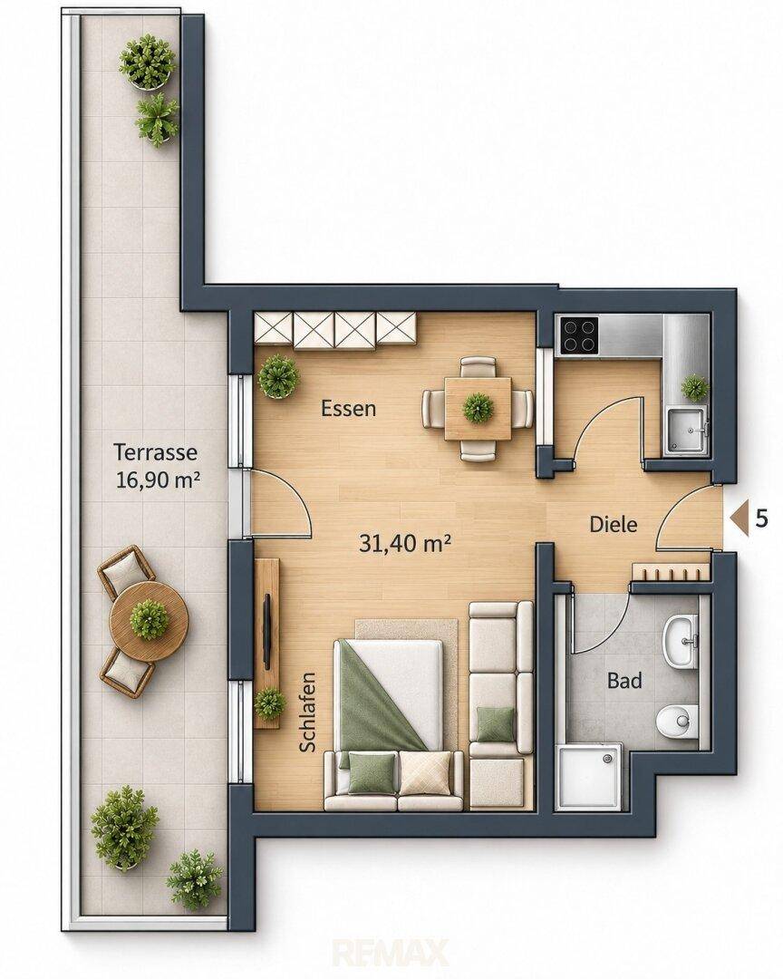 Grundriss als schematische Darstellung
