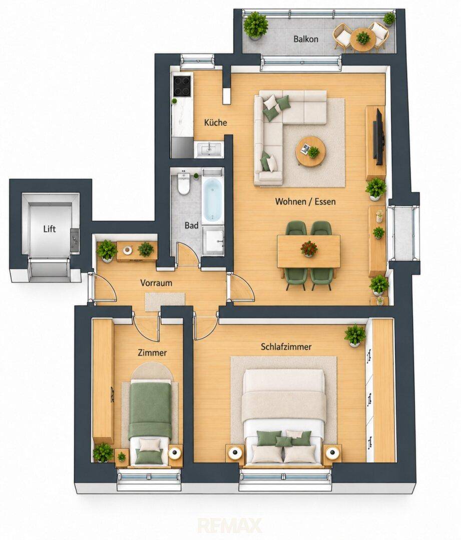Grundriss als schematische Darstellung