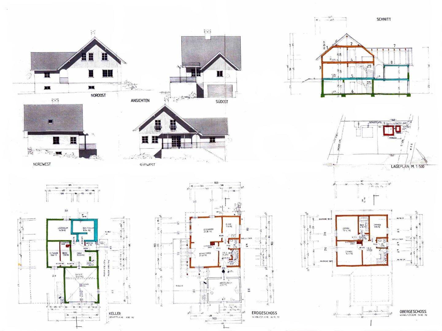 Renovierungsbedürftiges Einfamilienhaus in sonniger Lage mit südseitiger Terrasse und Garage und Keller - Ansicht 5