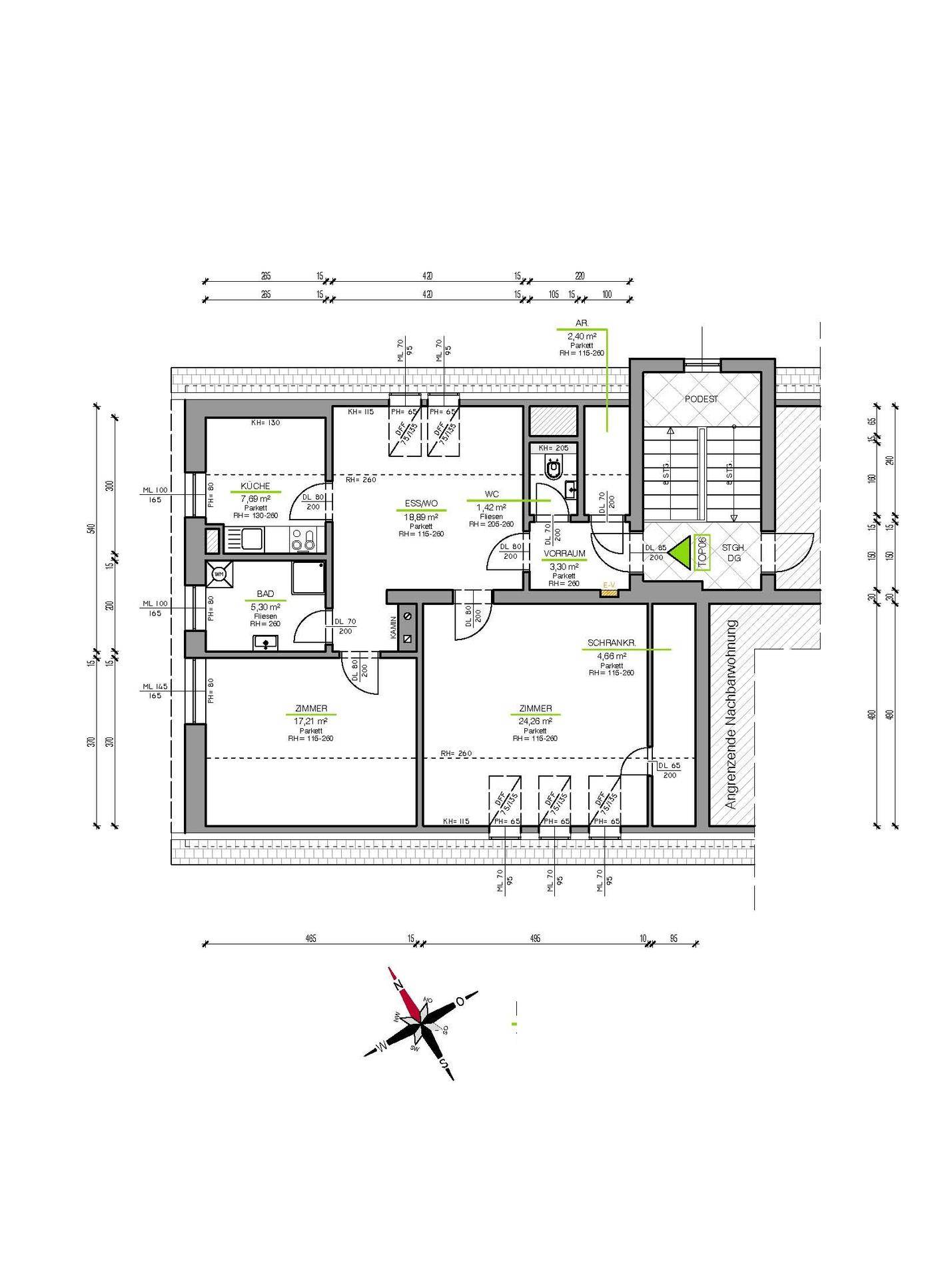 2_PLAN_NEU_Mariagrüner Straße 6a_DG_Top6_Bestand001 - Kopie