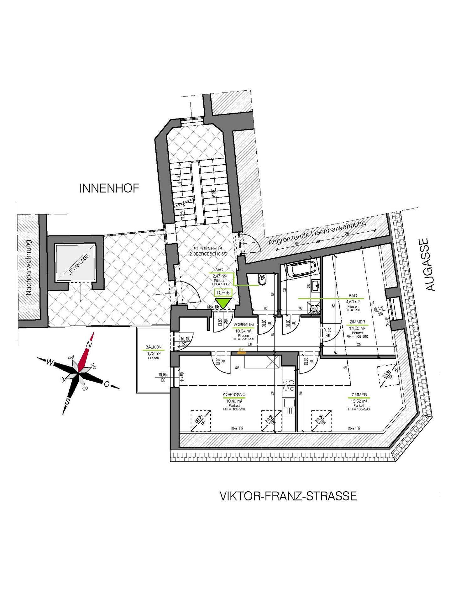 2_ Plan Viktor Franz Straße 29_2.OG_Top5 - Neu