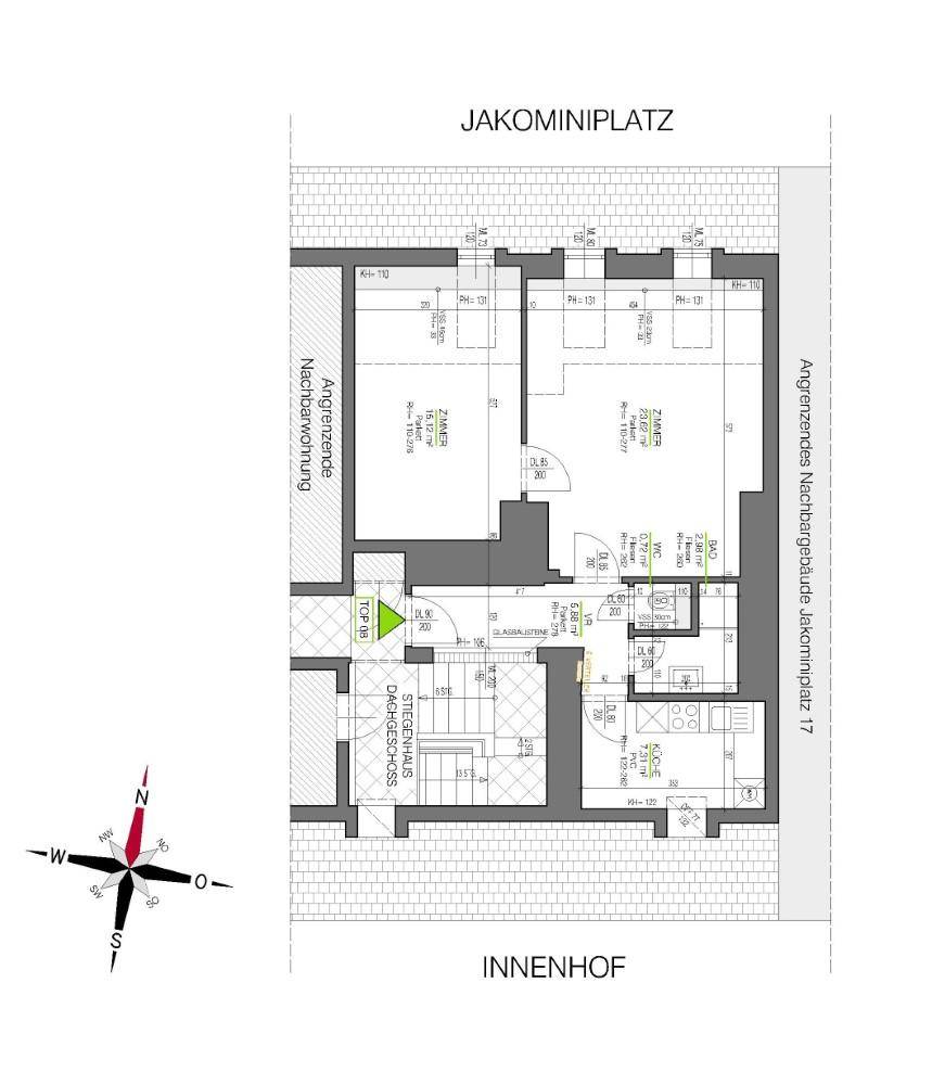 Schöne Dachgeschoßwohnung in zenraler Lage - Provisionsfrei! - Ansicht 2