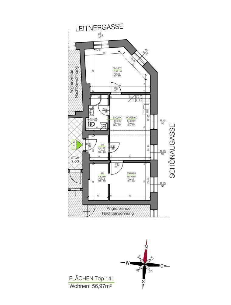 3 Zimmer Wohnung nahe Augarten - Provionsfrei! - Ansicht 2
