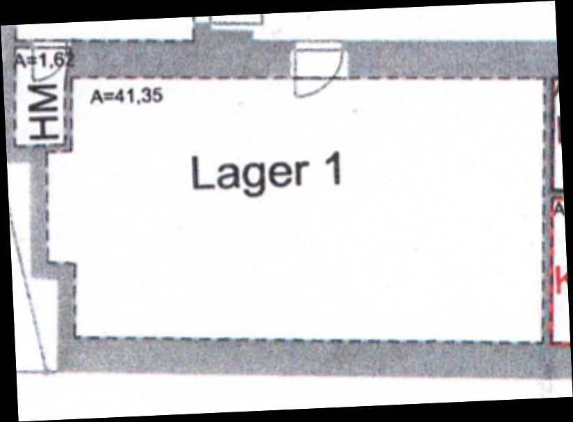 Plan LAGER 1 (ca. 5m x 8m)