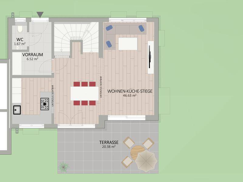 Das Beste aus Natur und Stadt. Hochwertiges Doppelhaus mit 4 Zimmer, Wärmepumpe und Vollunterkellerung – pohled 2