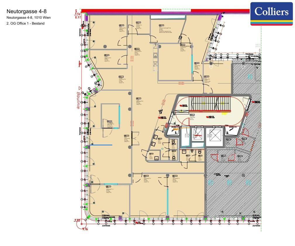 Büro im Herzen Wiens: ca.410m² im 2. Stock, U2/U4 in Gehdistanz - Ansicht 4