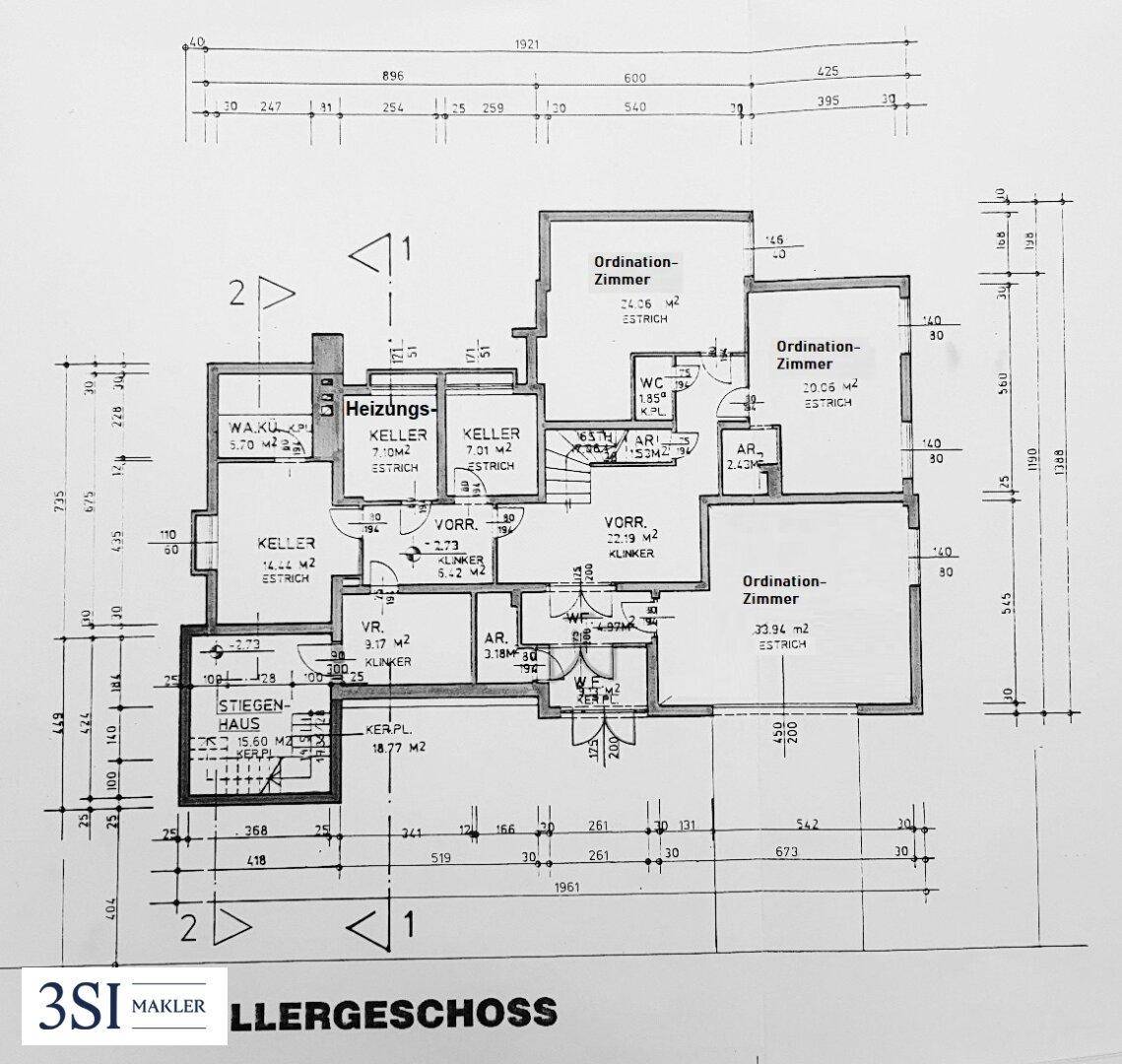 Grundriss Kellergeschoß