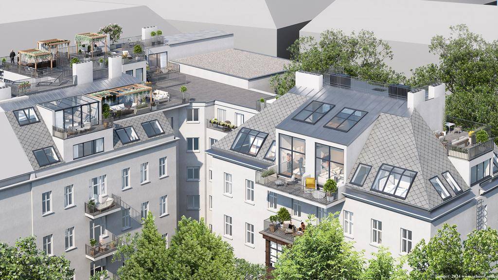 TOPLAGE NÄHE KUTSCHKERMARKT | EXKLUSIVE DACHGESCHOSSWOHNUNG | TERRASSE | 360° BLICK ÜBER WIEN | ERSTBEZUG - Ansicht 2