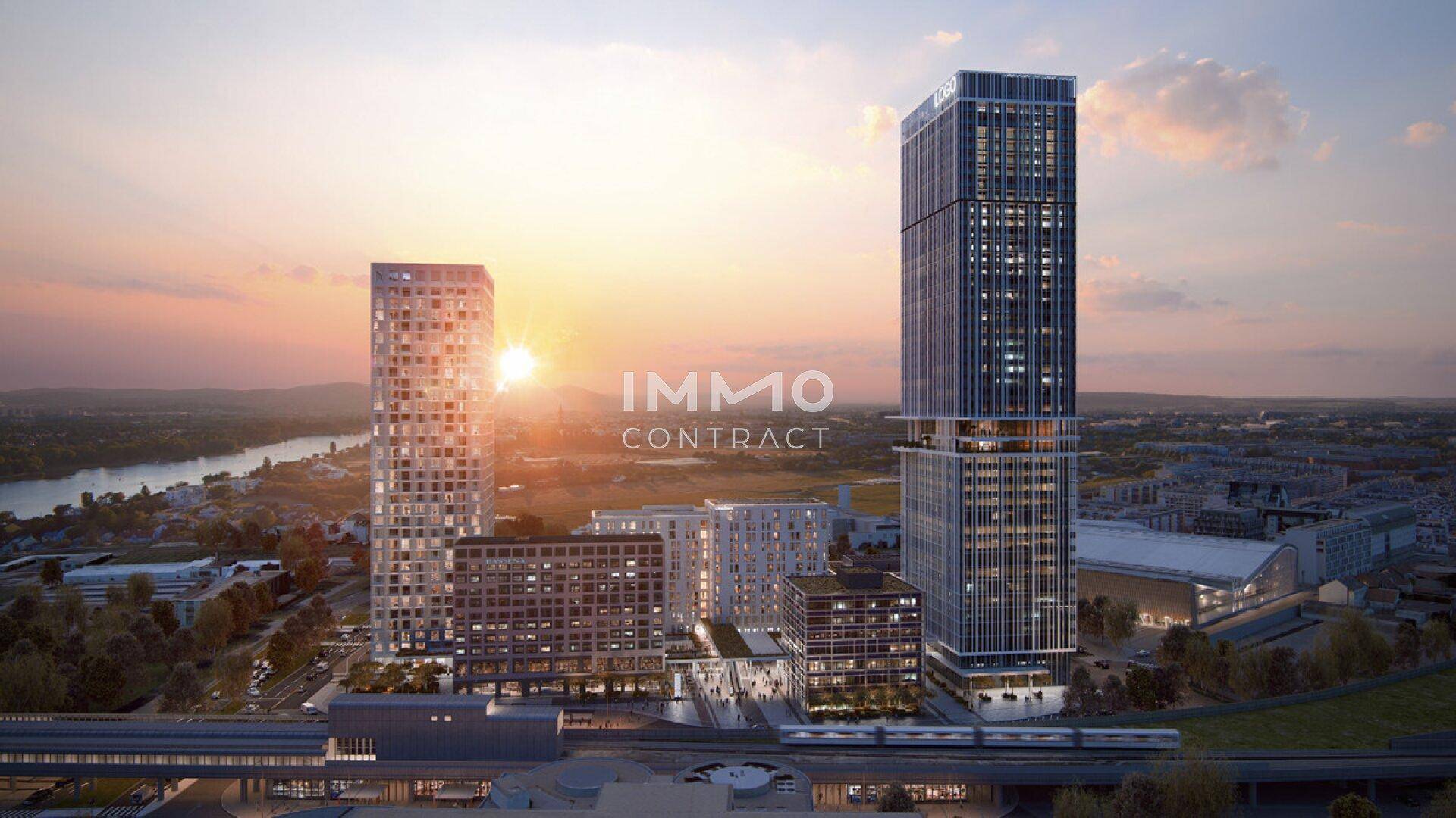 32. Stock: Citylife Pur - 2 Zimmer mit Weitblick - U1 Kagran: Provisionsfrei und Erstbezug - Mehr